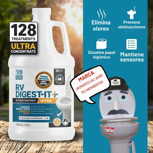 Vista 2 de Unique Recambio de tratamiento para tanque de retención de RV Digest-It Ultra Liquid RV