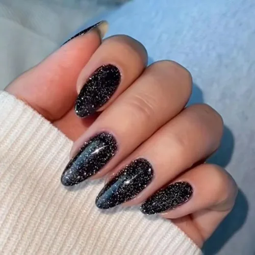 Vista 45 de Modelones Uñas postizas a presión color rosa almendra, uñas postizas cortas de primavera, kit de uñas reutilizables con pegamento de uñas, mini lima