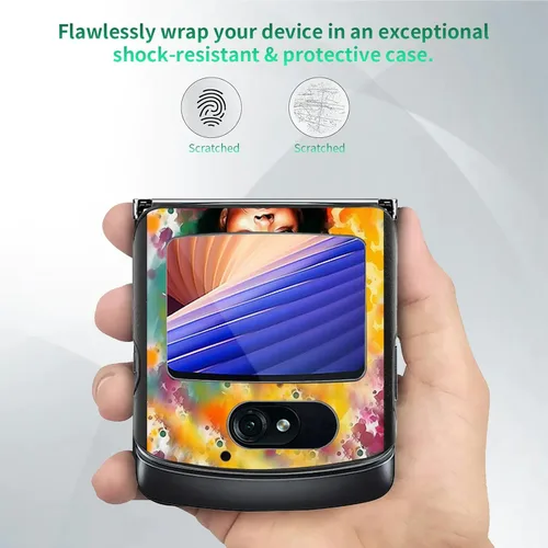 Vista 4 de Rossy Funda para Motorola RAZR 5G, para Moto RAZR 5G, funda delgada y ligera de policarbonato duro a prueba de golpes para Motorola Moto RAZR 5G