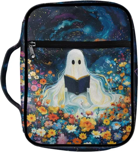 Vista 8 de Funda para la Biblia de Béisbol con Impresión de Agua y Fuego para Niños, Fundas Ligeras para la Biblia, Bolso de Mano para Estudio de la Biblia