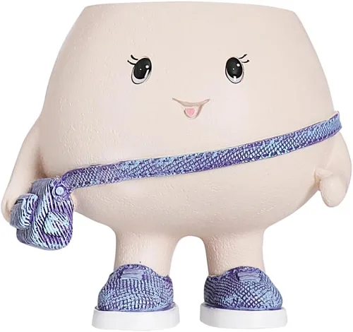 Vista 2 de Smily Face Maceta con bonita bolsa de resina para cadena de perlas, macetas únicas para suculentas con agujero de drenaje para plantas