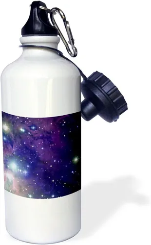 Vista 4 de 3dRose Cool outer space stars and planets dark blue design - science fiction sci-fi geek astronomy nerd Flip Straw 21oz Water Bottle