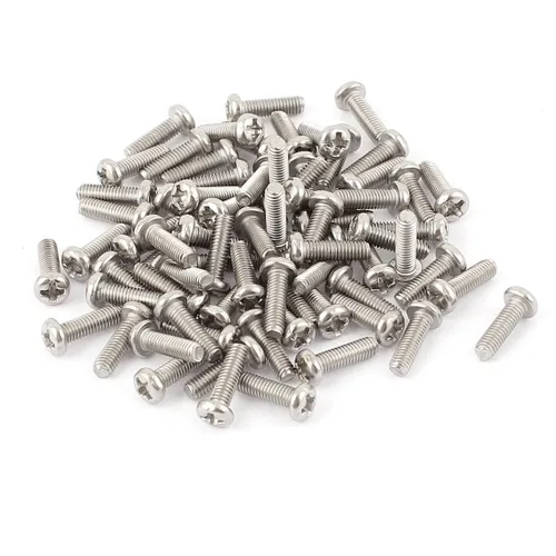 Vista 15 de uxcell Tornillos Phillips de cabeza cruzada de acero inoxidable 304 M2 x 0.118 in 60pcs