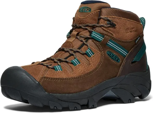 Vista 19 de KEEN Targhee 2 Mid - Botas de senderismo impermeables de altura media para hombre Bisonte/Nuez Asada