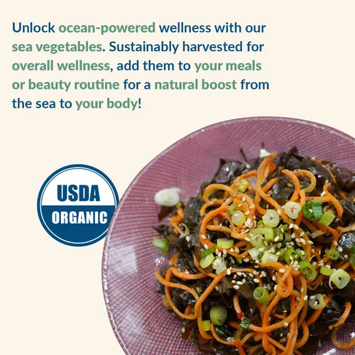 Vista 3 de Maine Coast Sea Vegetables Sal marina con coctelera de verduras marinas Condimento de algas marinas cosechadas en la naturaleza Mezcla orgánica