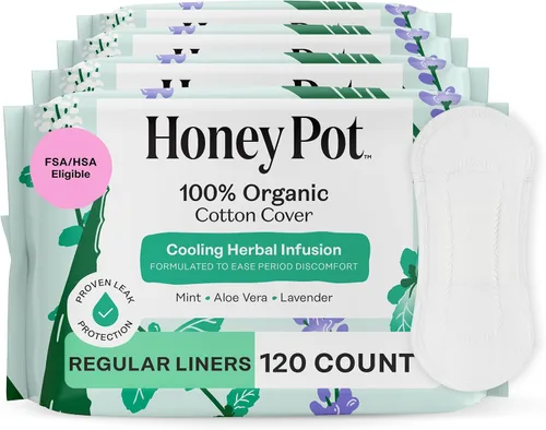 Vista 19 de The Honey Pot Company - Almohadillas herbales para mujeres - Noche entera con alas - Infundidas con aceites esenciales para efecto refrescante