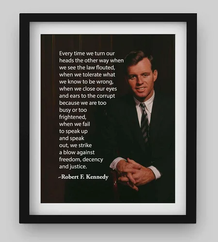Vista 6 de AMERICAN LUXURY GIFTS RFK - Retrato patriótico inspirador para decoración de oficina, biblioteca, hogar, 8 x 10 pulgadas, sin marco