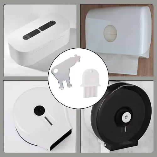 Vista 6 de Llave dispensadora de toallas de papel, paquete de 10 llaves dispensadoras de papel higiénico para gofres universales San Jamar Commercial Georgia