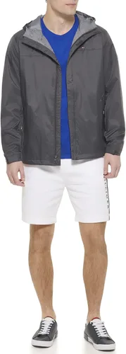 Vista 2 de Tommy Hilfiger Chaqueta impermeable con capucha, transpirable, ligera, para hombre