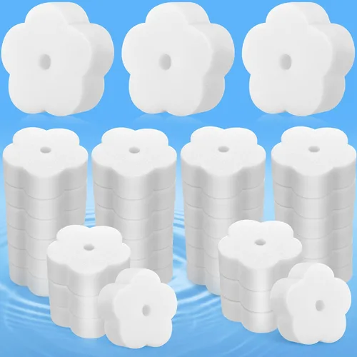 Vista 9 de Patelai Paquete de 40 esponjas absorbentes de aceite para bañera de hidromasaje, accesorios para spa, bañera, piscina al aire libre (estilo barco)
