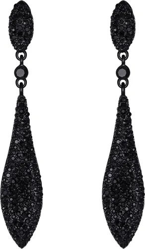 Vista 25 de EVER FAITH Pendientes colgantes de cristal austriaco para boda y baile de graduación, joyería con doble gota de agua para fiestas nupciales con 1