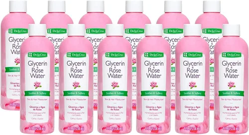 Vista 16 de De La Cruz Agua de rosas y glicerina para rostro - Tónico facial de agua de rosas e hidratante para piel y cabello, 8 fl oz (8.0 fl oz) - 3 botellas