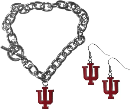Vista 45 de Siskiyou Sports NCAA unisex-adult Chain Bracelet and Dangle Earring Set