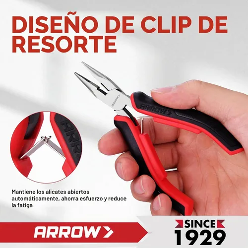 Vista 5 de Arrow - Juego de alicates pequeños, 6 piezas de alicates de joyería de precisión para manualidades