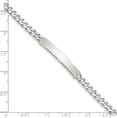 Vista 3 de 925 Sterling Silver Engraveable Curb Link Id Bracelet Fine Jewelry For Women Gifts For Her