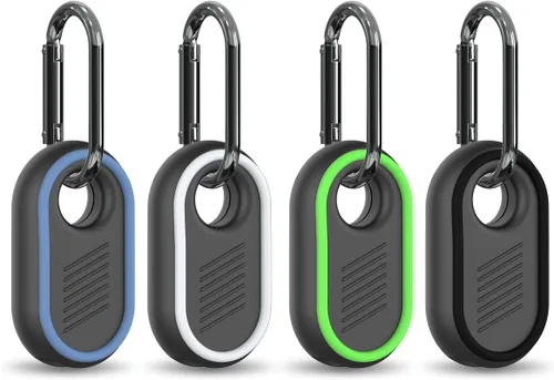 Vista 8 de Paquete de 4 fundas compatibles con Samsung Galaxy SmartTag2, resistentes fundas de silicona suave antideslizante para Galaxy Smart Tag 2