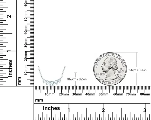 Vista 6 de AINUOSHI Collar con colgante de moissanita de plata de ley 925 con chapado en oro de 18 quilates, caja de joyería empaquetada, Moissanita