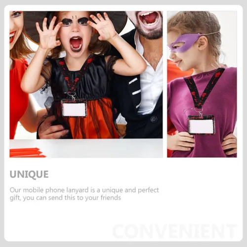 Vista 5 de UKCOCO Correa de teléfono con texto en inglés "Blood Phone Cordon", llavero para llaves, pulsera para mujer, correa de teléfono sangrienta, cordón