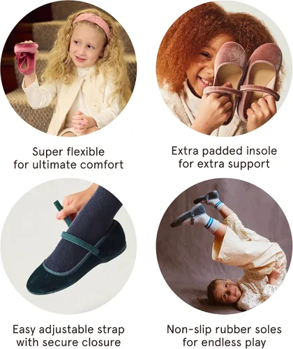 Vista 6 de Childrenchic Zapatos Mary Jane para niñas Zapatos de vestir clásicos y cómodos para niñas pequeñas y niños Zapatos planos perfectos