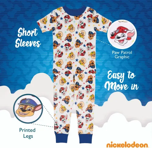Vista 5 de Nickelodeon Paw Patrol Baby Shark Blues Clues 4-Piece Cotton Pajama Set