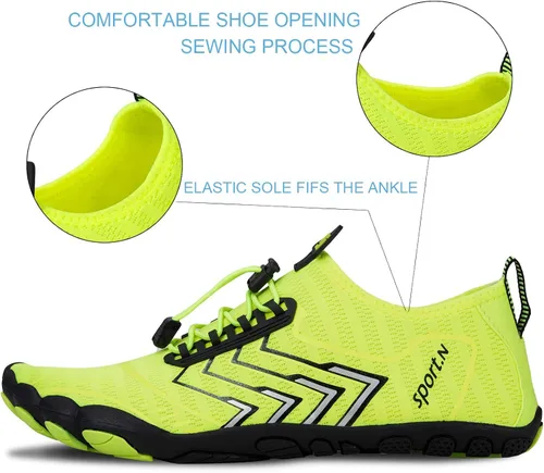 Vista 3 de Zapatos de agua para hombre, de secado rápido, calcetines para agua, para exteriores, zapatos deportivos para kayak, lancha, senderismo, surf