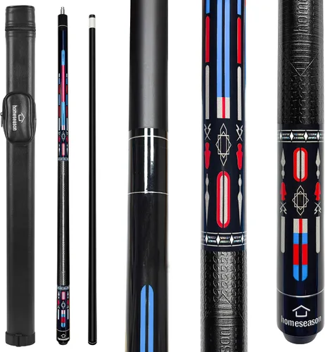 Vista 8 de HomeSeason 58" Pool Cue Stick 18oz Billiard Birch Wood 13mm Tip Cue Sticks Professional Low Deflection Pool Sticks with Cue Case