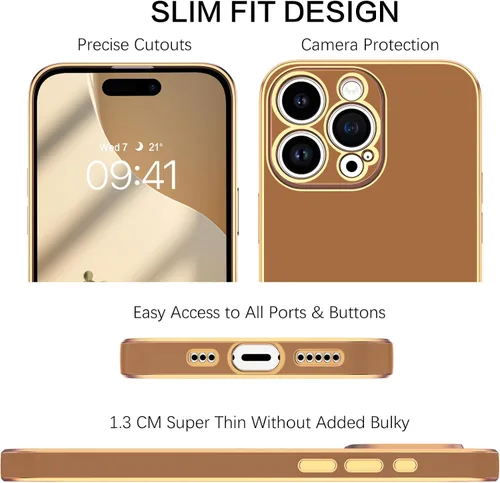 Vista 5 de GUAGUA Funda para iPhone 14 Pro, iPhone 14 Pro con correa para la muñeca, TPU galvanizado suave y delgado con pulsera ajustable, funda protectora a