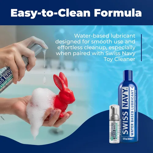 Vista 8 de Swiss Navy Lubricante a base de agua de alta calidad, 12 onzas, gel lubricante para hombres, mujeres y parejas, seguro para juguetes, fórmula que