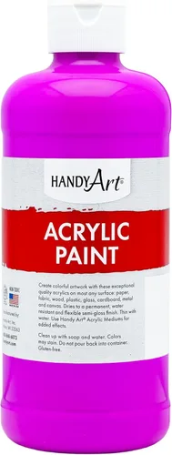 Vista 68 de Handy Art Pintura acrílica, juego de 12 colores, botellas de 16 onzas, acrílico líquido para estudiantes semibrillante, consistencia de flujo