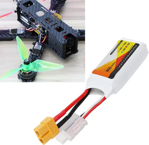 Vista 2 de 70C LiPo Batería 2s lipo Alta Tasa de Descarga Profesional Portátil Enchufe 850mah 2S Reemplazo RC Coche LiPo Batería 2S 650mah para RC Toy Store