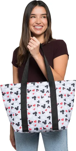 Vista 3 de Disney Bolsa de viaje con cremallera y estampado de iconos de Mickey y Minnie Mouse