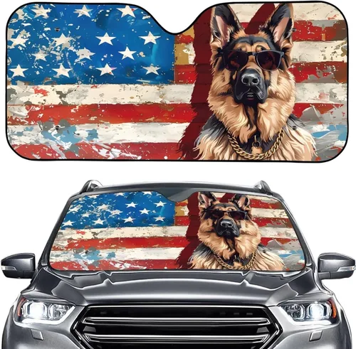 Vista 32 de Talayituse Parasol para parabrisas de automóvil, diseño de gato divertido 3D, ajuste universal, para automóvil, camión, SUV, bloquea el sol