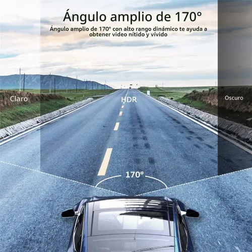 Vista 8 de ORSKEY Cámara de salpicadero delantera y trasera 1080P Full HD cámara doble en la cámara del coche para salpicadero 170 de ángulo amplio