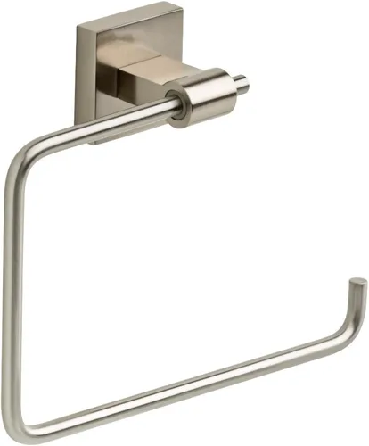 Vista 9 de Franklin Brass Maxted Portatollas de Mano (Paquete de 1) Negro Mate Estantes para Toallas para Pared de Baño Soporte de Anillo Cuadrado para Toallas