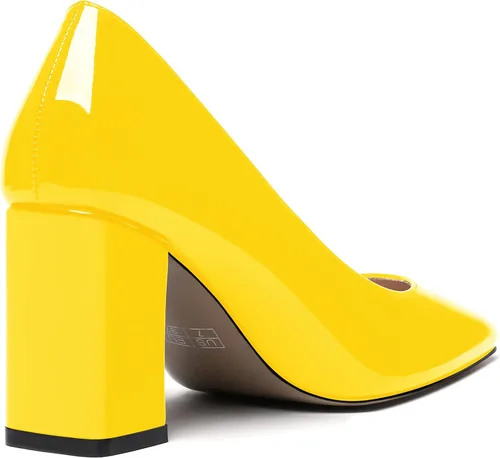 Vista 5 de WAYDERNS Zapatos de tacón alto con puntera cuadrada sólida para mujer, de 3 pulgadas