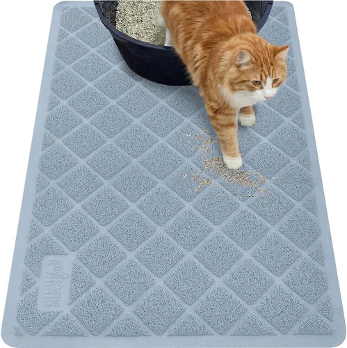 Vista 47 de GORILLA GRIP Tapete para caja de arena para gatos, resistente al agua, respaldo texturizado, fácil de limpiar, menos residuos y suelos limpios, 17 x