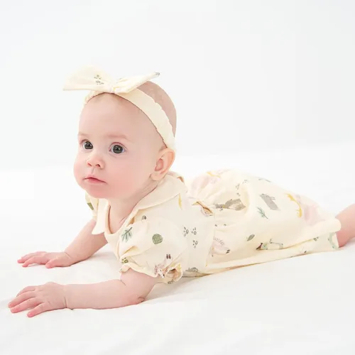 Vista 2 de pureborn Vestido de bebé niña 0-24 meses