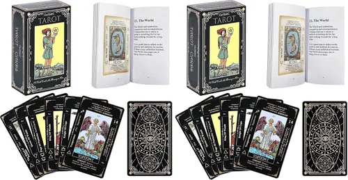 Vista 7 de SUNHHX Juego de cartas de tarot, cartas de tarot para principiantes con significados en ellas