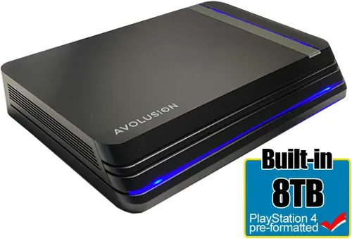 Vista 2 de Avolusion HDDGear Pro X 8TB USB 3.0 Disco duro externo para juegos (preformateado para PS4 Pro, delgado, original)