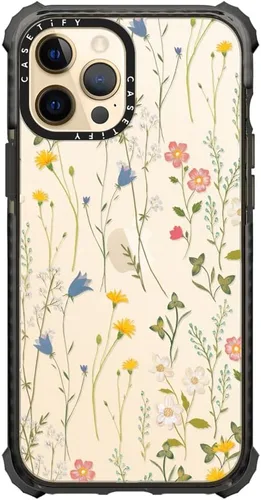 Vista 12 de CASETiFY Funda Ultra Impact para iPhone 12 Pro Max - Adhesivo Aries Moross, color negro transparente