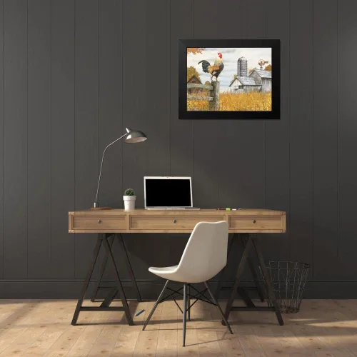 Vista 3 de ArtDirect - Wargo, Ed 18x15 Black Modern Framed Art Print Titled: Down on the Farm II