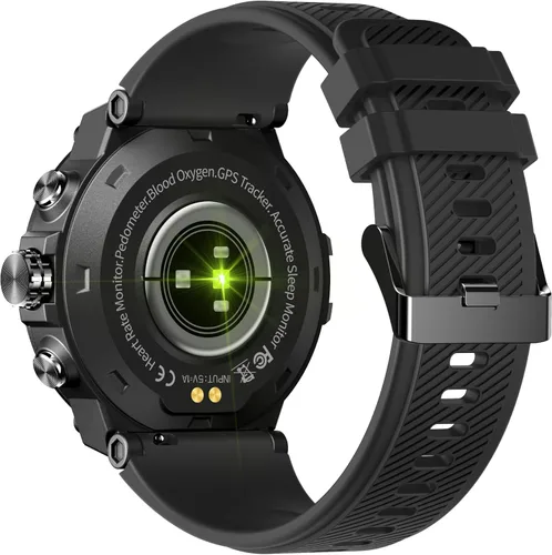 Vista 6 de ALPHAGEAR Raptor Smartwatch para hombre, reloj inteligente táctico resistente, IP69K + 5ATM resistente al agua, batería de 21 días, llamadas