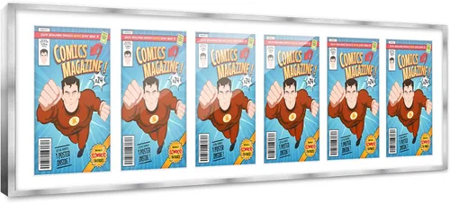 Vista 113 de Poster Palooza Marco de cómic con paspartú para 1 cómic de la Edad de Bronce publicado entre 1970 y 1985, marco de cómic negro para cómic de 7.25 x