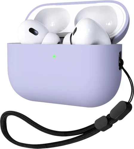 Vista 8 de Funda de silicona líquida para AirPods Pro 2, funda rígida protectora híbrida de triple capa a prueba de golpes compatible con AirPods Pro de 2ª