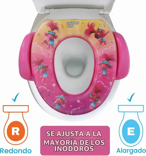 Vista 3 de NBC Universal Trolls - Asiento suave para orinal