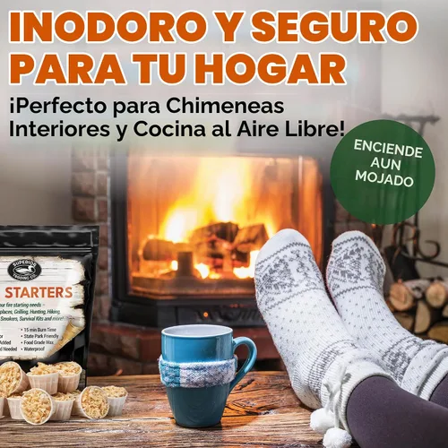 Vista 5 de Light-a-Fire, el mejor iniciador de fuego natural de Amazon, 30 vainas con contenedor