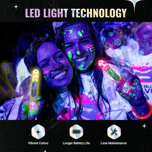 Vista 4 de UltraPoi Barra luminosa LED ultraligera (individual) - Rainbow LED para Poi Raves y conciertos
