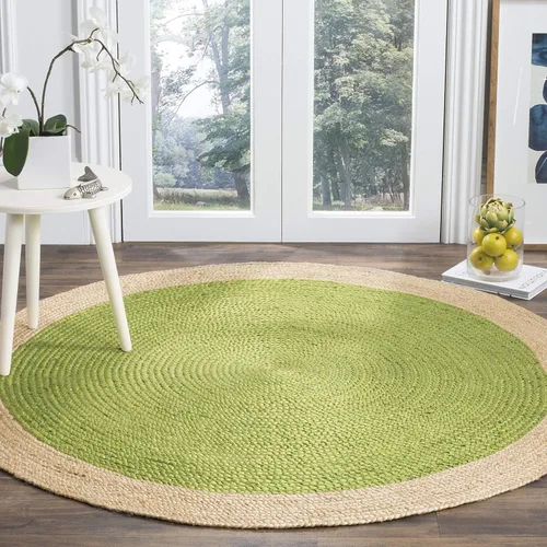 Vista 23 de SAFAVIEH Natural Fiber Collection - Alfombra ovalada, 2 pies 6 pulgadas x 4 pies, ovalada, azul aguamarina y marrón natural, yute hecho a mano