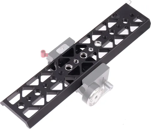 Vista 9 de Fotga Placa de cola de milano estándar de 5 pulgadas y 5 pulgadas con orificios de tornillo de 1/4 "-20 3/8"-16 para soporte de luz de trípode