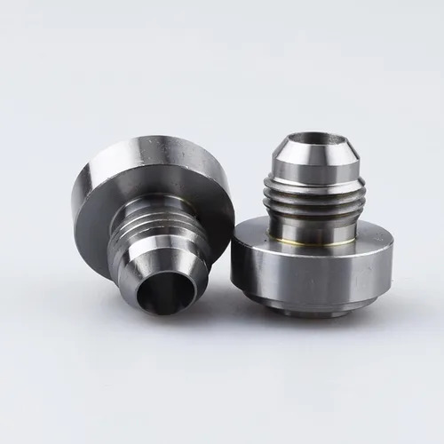 Vista 7 de AC PERFORMANCE -4 AN Macho de soldadura en Bung Fitting Steel, Pack de 2 Weldable Fuel Tank Fitting